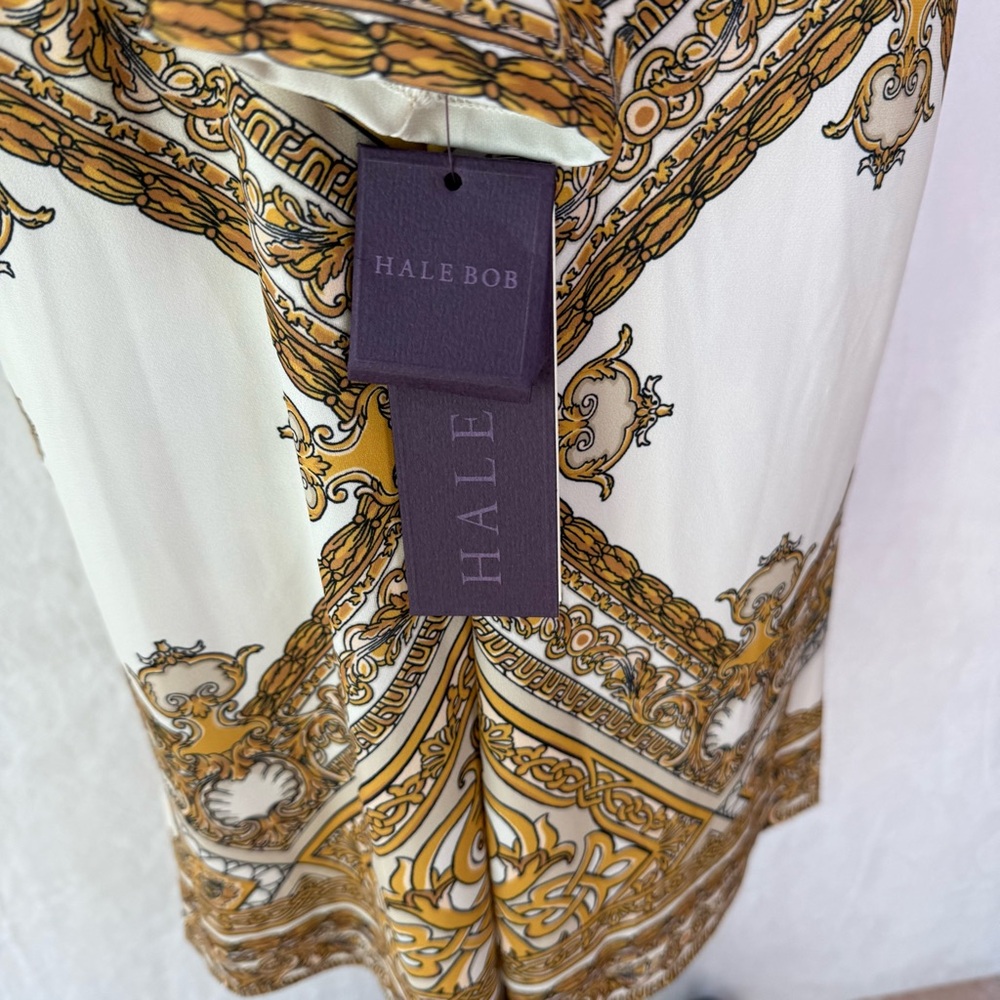 Hale Bob Tunic Beaded Dress Women’s Size Large Gold Pockets NWT - Picture 6 of 9